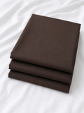 AW Signature Blended Wash & Wear fabric in Chocolate Brown, Folded