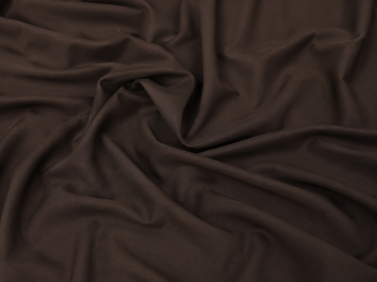 AW Signature Blended Wash & Wear fabric in Chocolate Brown, Spread