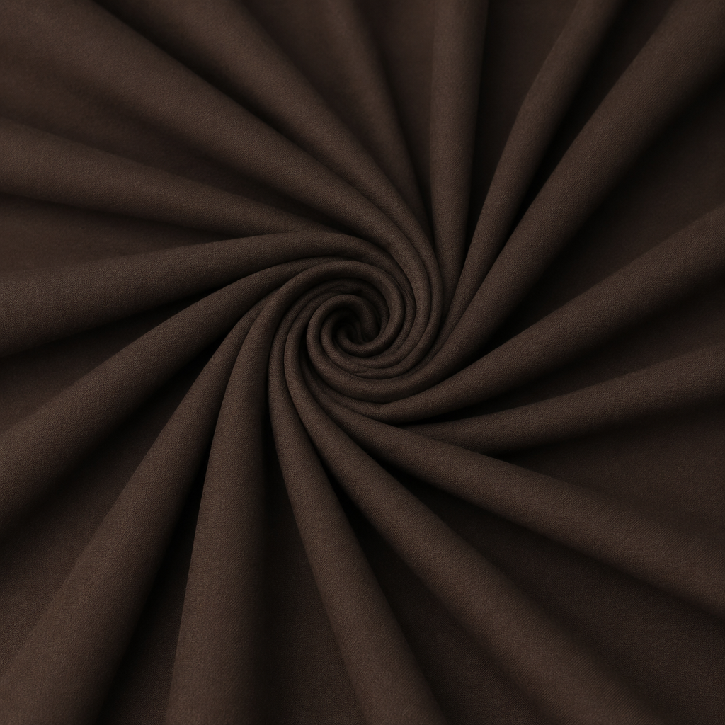 AW Signature Blended Wash & Wear fabric in Chocolate Brown, close-up texture