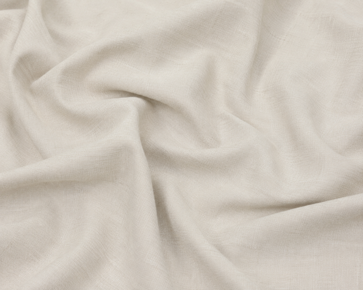 AW Aura Blended Wash & Wear fabric in Natural Ivory, smooth fabric