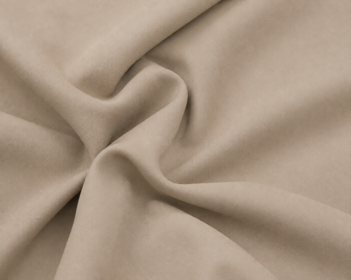 AW Classic Blended Wash & Wear fabric in Almond Beige Draped