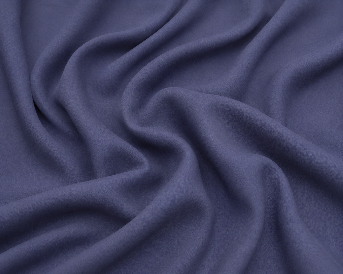 AW Prestige Blended winter wash & wear fabric in Smoky Violet Blue Premium Quality Draped